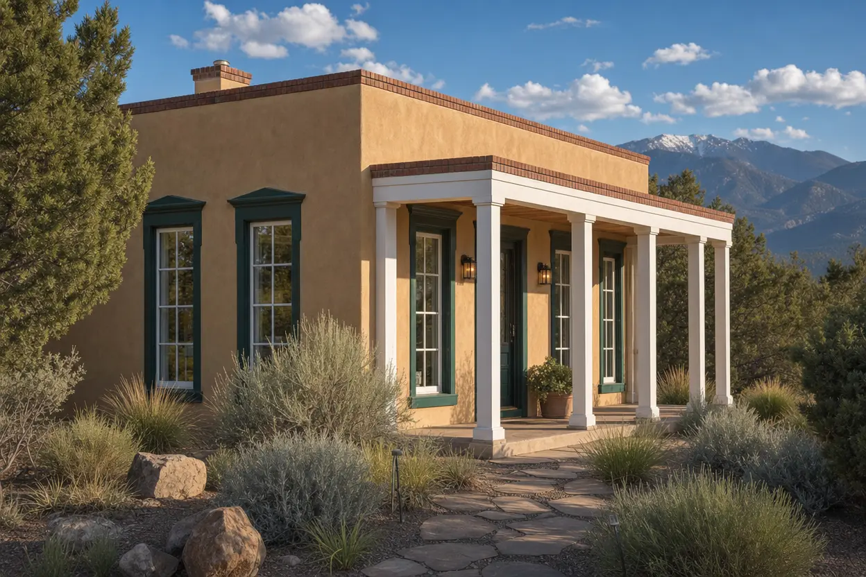 Territorial residential style with classical geometric ratios